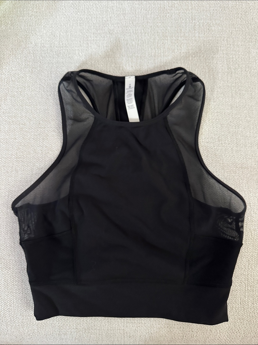 lululemon athletica Black Mesh-Panel Sports Bra